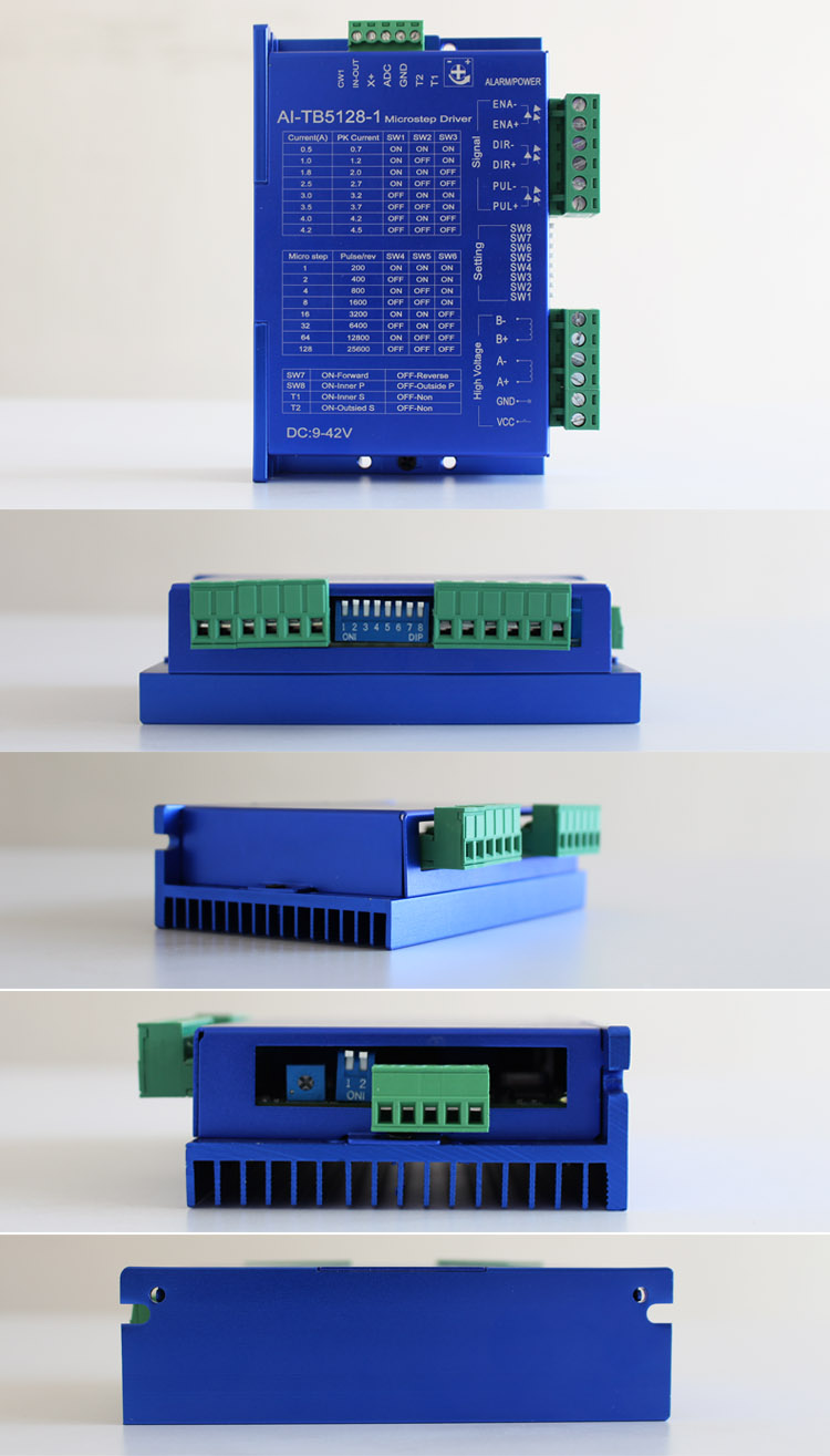42/57步進(jìn)電機(jī)驅(qū)動器 自發(fā)脈沖驅(qū)控 調(diào)速器 128細(xì)分 4.5A  AI-TB5128-1(圖1)