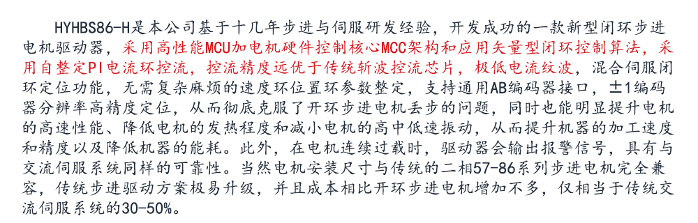 86閉環(huán)步進(jìn)電機(jī)驅(qū)動(dòng)器HBS86H/ 高速86閉環(huán)驅(qū)動(dòng)器(圖1)